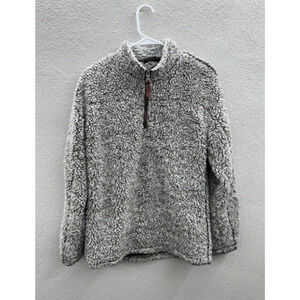 Womens PAAZA Brown Sherpa 1/4 Zip Pullover Sweatshirt Size Unknown